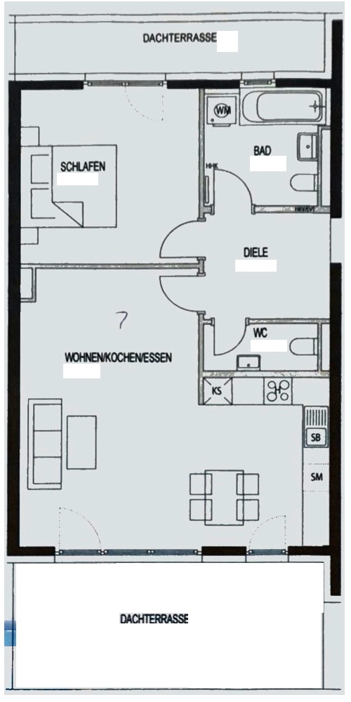 Wohnen über den Dächern – stilvolle 2-Zimmerwohnung mit zwei Dachterrassen! — Bild 14
